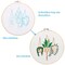 3 Pack Embroidery Starter Kit with Pattern, Kissbuty Full Range of Stamped Embroidery Kit Including Embroidery Fabric with Pattern, Bamboo Embroidery Hoops, Color Threads and Tools Kit (Floral Plants)